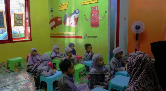 Caption Foto : Suasana Kegiatan Belajar dan Mengajar TK Pegayon Bekasi.