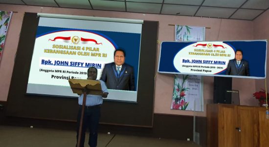 Sosialisi 4 pilar Kebangsaan sesuai UU No 17 tahun 2014, Pilar MPR RI bersama masyarakat papua yang dilaksanakan pada (20/6) di Sentani Jayapura.