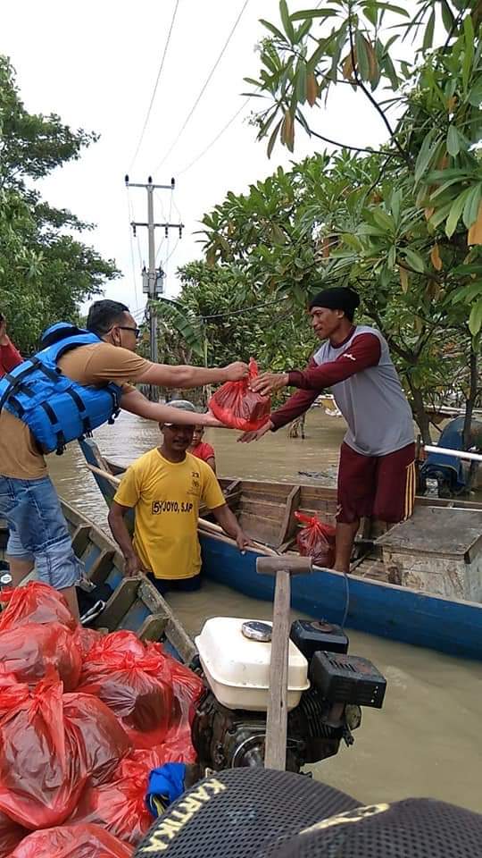 Helat Aksi Sosial, Japnas Berbakti Peduli Korban Banjir Salurkan Bantuan, Kamis, (25/2).
